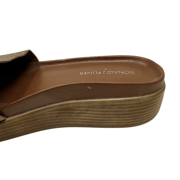 Donald Pliner Womens Fiji Platform Slide Sandals Brown Metallic gold size 8 - Picture 6 of 13
